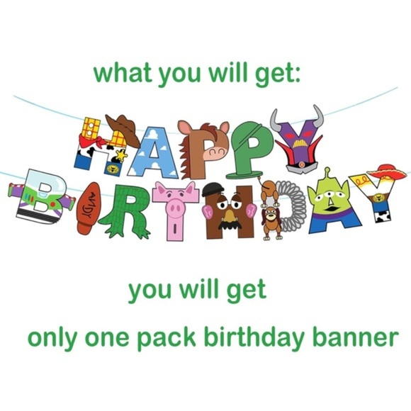 Cartoon Story Birthday Banner &‎ Cow Print Napkins Set - Picture 3 of 10